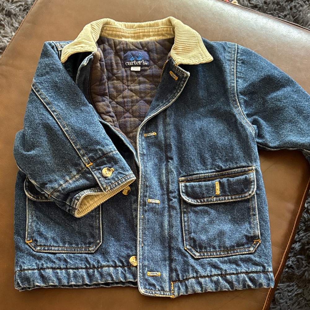 Carter's Blue Jean Jacket with Tan Accents